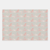 シックバラ金ゴールドメタリックピンクスクリプトグレートナカイ ラッピングペーパーシート (正面2)