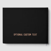 シックバラ金ゴールドモダンタイポグラフィ結婚ズモノグラム ゲストブック (裏面)