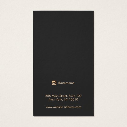 シックバラ金ゴールドモダンロングイヤリングディスプレイカード (裏面)