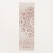 シックバラ金ゴールドヨギマンダラナマステオム名前をカスタムする ヨガマット (正面)