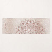 シックバラ金ゴールドヨギマンダラナマステオム名前をカスタムする ヨガマット (正面(横))