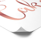 シックバラ金ゴールドラブthenケーキ引用文サインプリント ポスター (角)