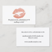 シックバラ金ゴールドリップメイクアップアーティスト 名刺 (正面/裏面)