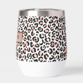 シックバラ金ゴールドレオパードパーソナライズされたプリント (背面)