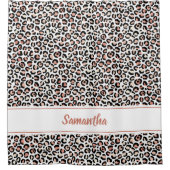 シックバラ金ゴールドレオパードパーソナライズされたプリント シャワーカーテン (正面)