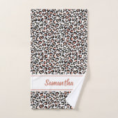 シックバラ金ゴールドレオパードパーソナライズされたプリント バスタオルセット (ハンドタオル)