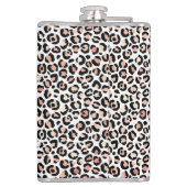 シックバラ金ゴールドレオパードパーソナライズされたプリント フラスク (裏面)