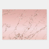 シックバラ金ゴールドレ結婚ース ラッピングペーパーシート (正面3)