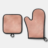 シックバラ金ゴールドレ結婚ース 鍋つかみ&鍋敷きセット (正面)