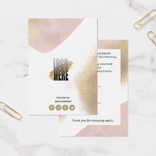 シックバラ金ゴールドロゴ衣料表示価格ラベル (オフィス)