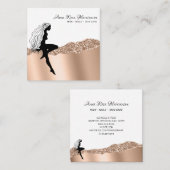 *~*シックバラ金ゴールドロングヘア女神ウーマン スクエア名刺 (正面/裏面)