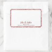 シックバラ金ゴールド作家書署名プレート 長方形シール (バッグ)