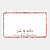 シックバラ金ゴールド作家書署名プレート 長方形シール (正面)