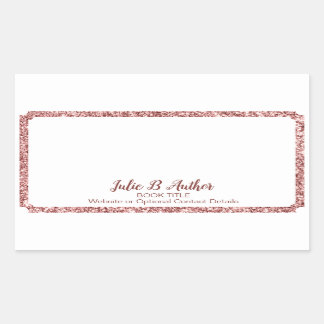 シックバラ金ゴールド作家書署名プレート 長方形シール