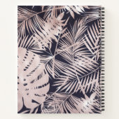 シックバラ金ゴールド幾何学的抽象芸術パターン ノートブック (裏面)