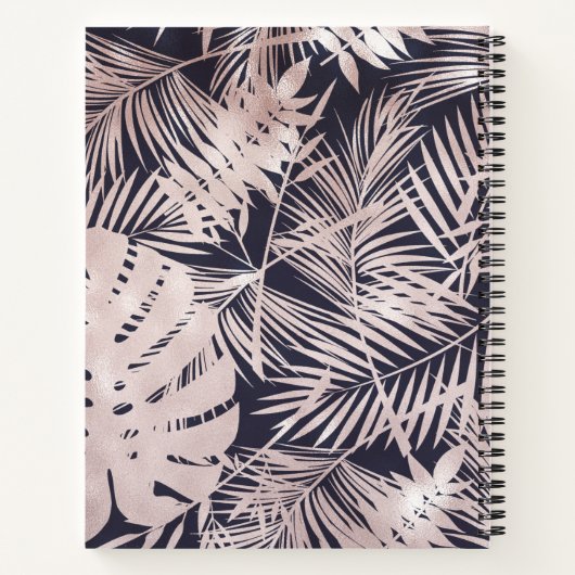 シックバラ金ゴールド幾何学的抽象芸術パターン ノートブック (裏面)