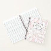 シックバラ金ゴールド幾何学的抽象芸術パターン ノートブック (内部)