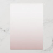 シックバラ金ゴールド書道ブライダルシャワー 箔招待状 (裏面)