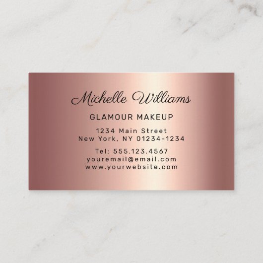 シックバラ金ゴールド滴下グリッタープロフェッショナル 名刺 (裏面)