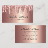 シックバラ金ゴールド滴下グリッタープロフェッショナル 名刺 (正面/裏面)