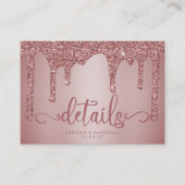 シックバラ金ゴールド結婚グリッター詳細 エンクロージャーカード (正面)