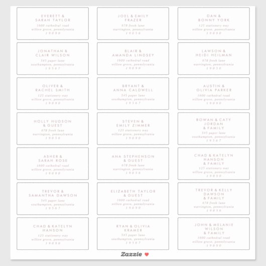 シックバラ金ゴールド結婚ズゲスト住所 シール (シート)