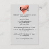 シックバラ金ゴールド結婚ハート エンクロージャーカード (正面)