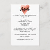 シックバラ金ゴールド結婚ハート エンクロージャーカード (正面)