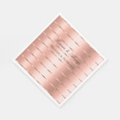 シックバラ金ゴールド結婚リボンブライダルシャワー スタンダードランチョンナプキン (角)