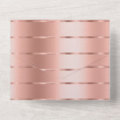 シックバラ金ゴールド結婚リボン オールインワン招待状 (裏面)