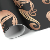 シックバラ金ゴールド美しいガールヘアサロンパーティー ラッピングペーパー (ロールコーナー)