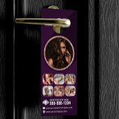 シックバラ金ゴールド美しいスパヘア爪、 ネイルメイクアップサロン ドアノブサイン