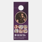 シックバラ金ゴールド美しいスパヘア爪、 ネイルメイクアップサロン ドアノブサイン (正面)