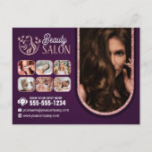 シックバラ金ゴールド美しいスパヘア爪、 ネイルメイクアップサロン ポストカード (正面)