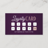 シックバラ金ゴールド美しいスパヘア爪、 ネイルメイクアップサロン ロイヤリティカード (裏面)