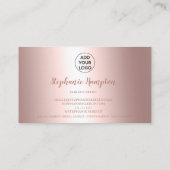 シックバラ金ゴールド金属箔フローラ化粧スクリプト 名刺 (裏面)