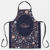 シックバラ金ゴールド金属製冬雪片  エプロン (正面)