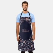 シックバラ金ゴールド金属製冬雪片  エプロン (着用した状態)