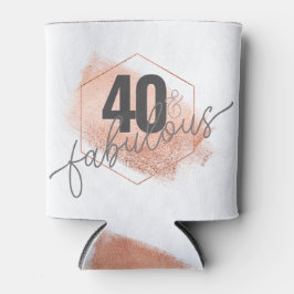 シックバラ金ゴールド40と素晴らしい誕生日赤面絵を描 缶クーラー