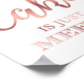 シックバラ金ゴールドAパーティー無しケーキ標識プリント ポスター (角)