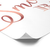 シックバラ金ゴールドSMORESバーサインプリント ポスター (角)