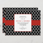 シックバンドジェネラルパーティの招待状(ルビー) 招待状 (正面/裏面)