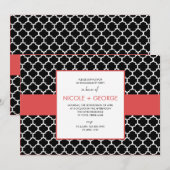 シックバンド一般パーティの招待状（サンゴ） 招待状 (正面/裏面)