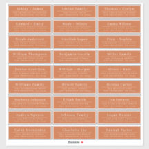 シックバーントオレンジ結婚ズゲスト住所 シール