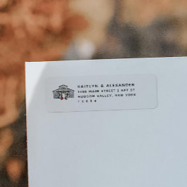 シックバーン秋の結婚式差出人住所 ラベル