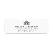 シックバーン結婚ズ差出人住所ラベル ラベル (正面)