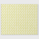 シックパステルイエローティール(緑がかった色)シェブロンカスタムモノグラム ラッピングペーパー (フラット)