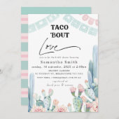 シックパステルカボタコオブラブブライダルシャワー 招待状 (正面/裏面)