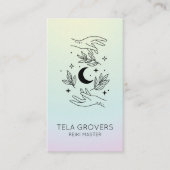 シックパステルグラデーション霊気ハンズチャクラヒーラー 名刺 (正面)