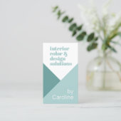 シックパステルシーフオムシーガラスミントティール(緑がかった色)グリーン 名刺 (スタンド正面)